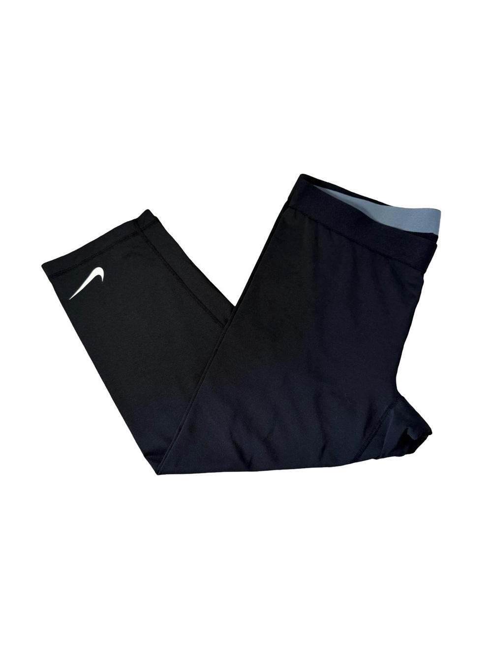 Nike Kids Black Leggings with White Swoosh